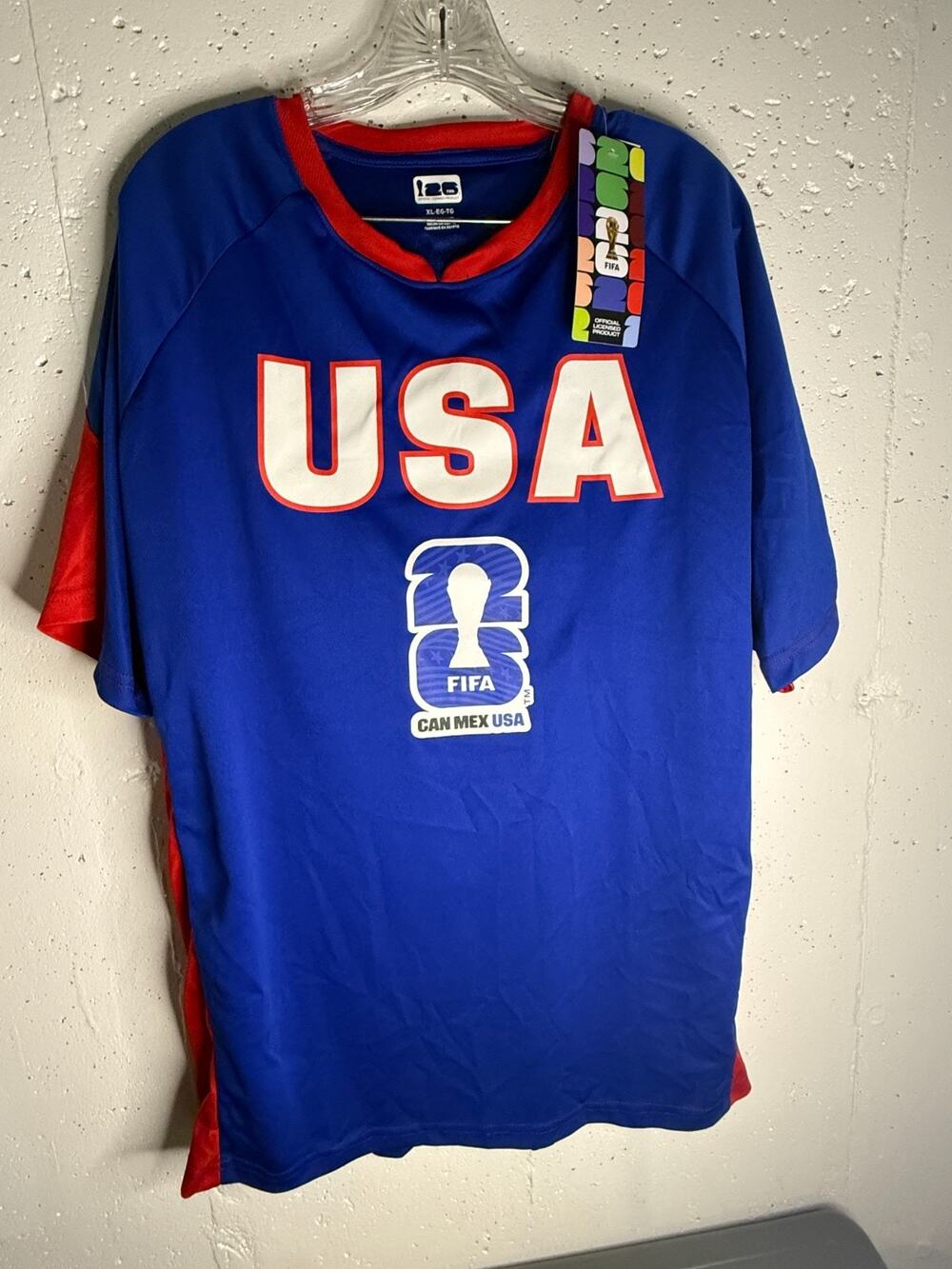 FIFA World Cup 2026 Shirt Mens Medium Blue USA 26 Football Team Jersey $25 NEW